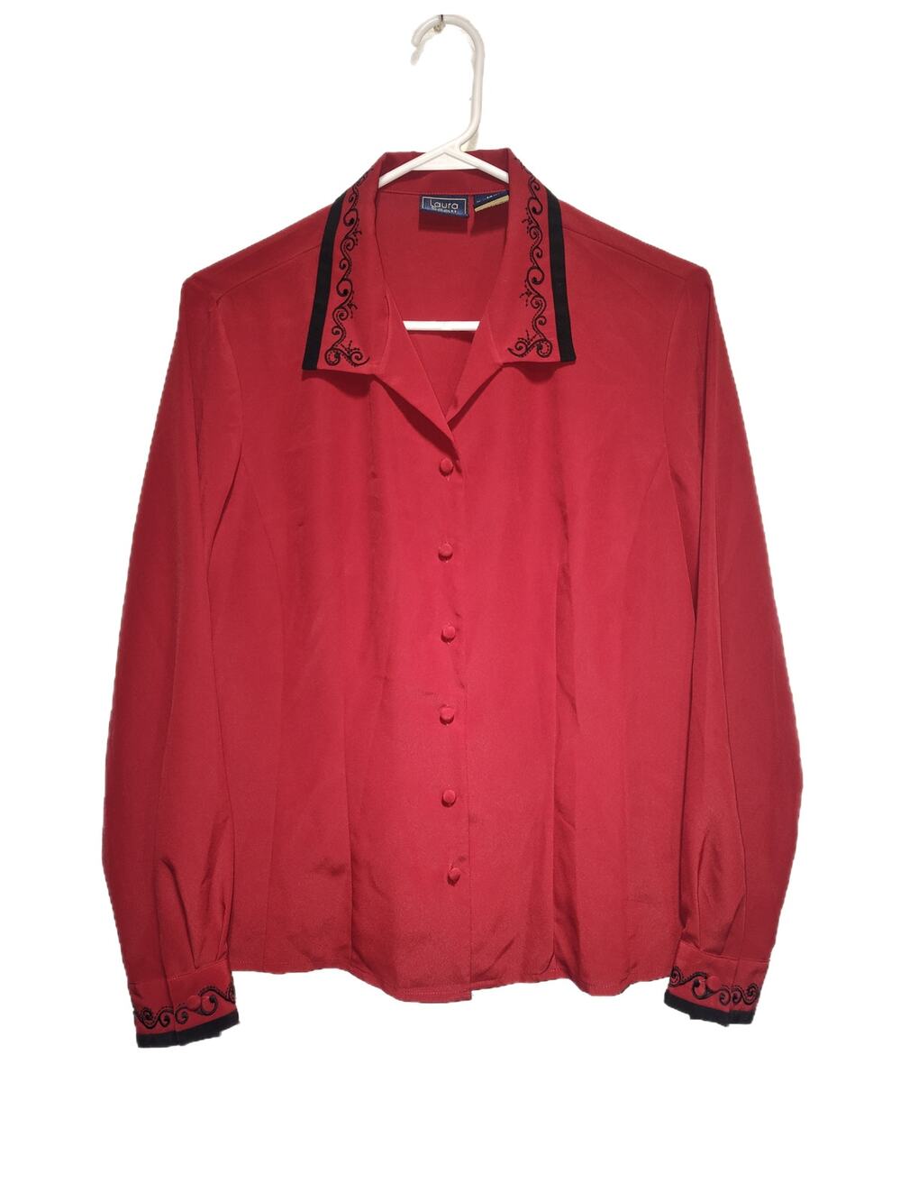 Laura Scott Women's Button Up Shirt Size 14 Petite (Large)